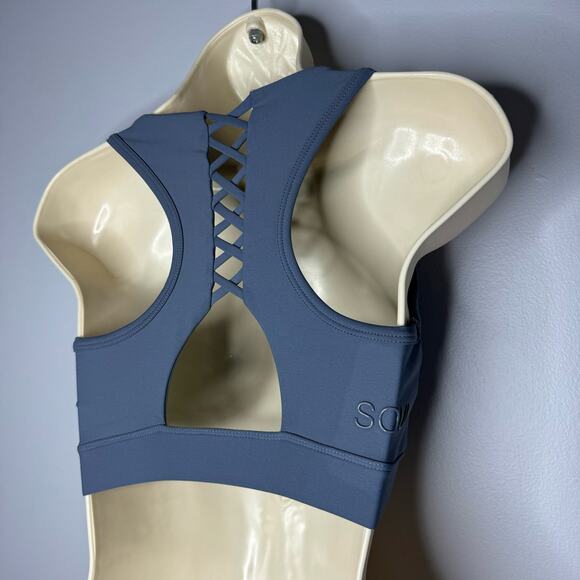 SOUL BY SOULCYCLE Lace Up Sports Bra Blue Small - Picture 7 of 9